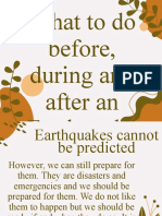 What To Do Before During After An Earthquake