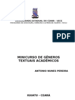 MINICURSO DE GÊNEROS ACADÊMICOS