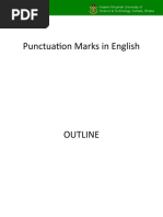 Punctuation Marks in English: Kwame Nkrumah University of Science & Technology, Kumasi, Ghana