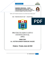Proyecto Educativo Institucional (PEI) : Director: Lic. Victor Junior Temoche Valdez