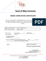 Project Completion Certificate - 3