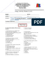 Learning Activity Sheets (LAS) : Post Test