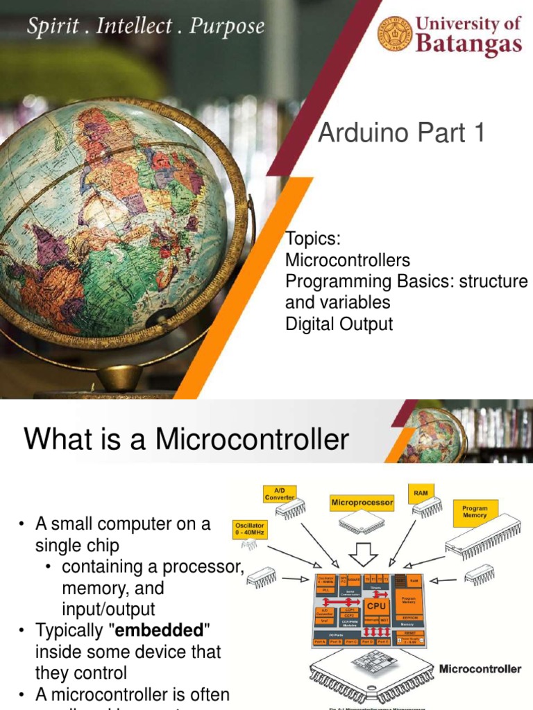 Arduino Part 1: Topics: Microcontrollers Programming Basics: Structure ...