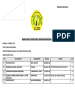 Rekap Daftar Hadir Dosen Pertemuan Pertama: Kordinator 4B Virtual