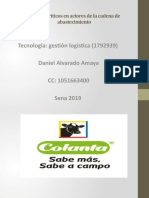 Tecnología: Gestión Logística (1792939) Daniel Alvarado Amaya CC: 1051663400 Sena 2019