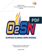 Proposal Olimpiade Olah Raga Siswa Nasional (O2SN) : Tingkat Gugus X Wilayah V Kelurahan Jatinegara TAHUN 2023