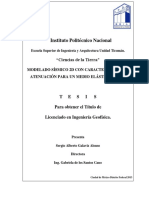 Modelado Sísmico 2D Con Caracteristicas de Atenuaciaon para Medios Elasticos SPGA