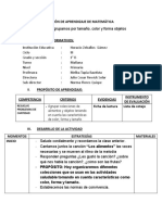 SESIÓN DE APRENDIZAJE DE MATEMÁTICA (24 de Marzo)