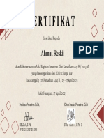 Sertifikat: Ahmat Reski