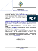 Aviso de Licitacao - CP001 - SRP - Ar Sede