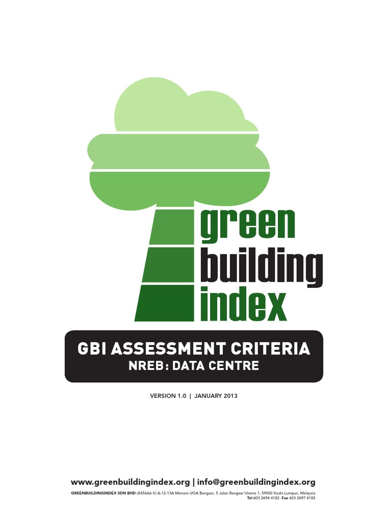 GBI NREB Data Centre Tool V1.0 | PDF | Green Building | Lighting