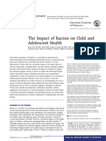 The Impact of Racism On Child and Adolescent Health: Policy Statement