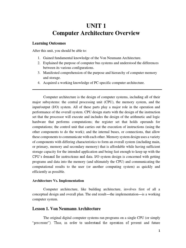 Computer Architecture Essentials | PDF | Computer Data Storage ...