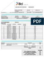 Informe Liquidación Endoso BE2923053: #De Compromiso Pago (CR) 22124113 Debe