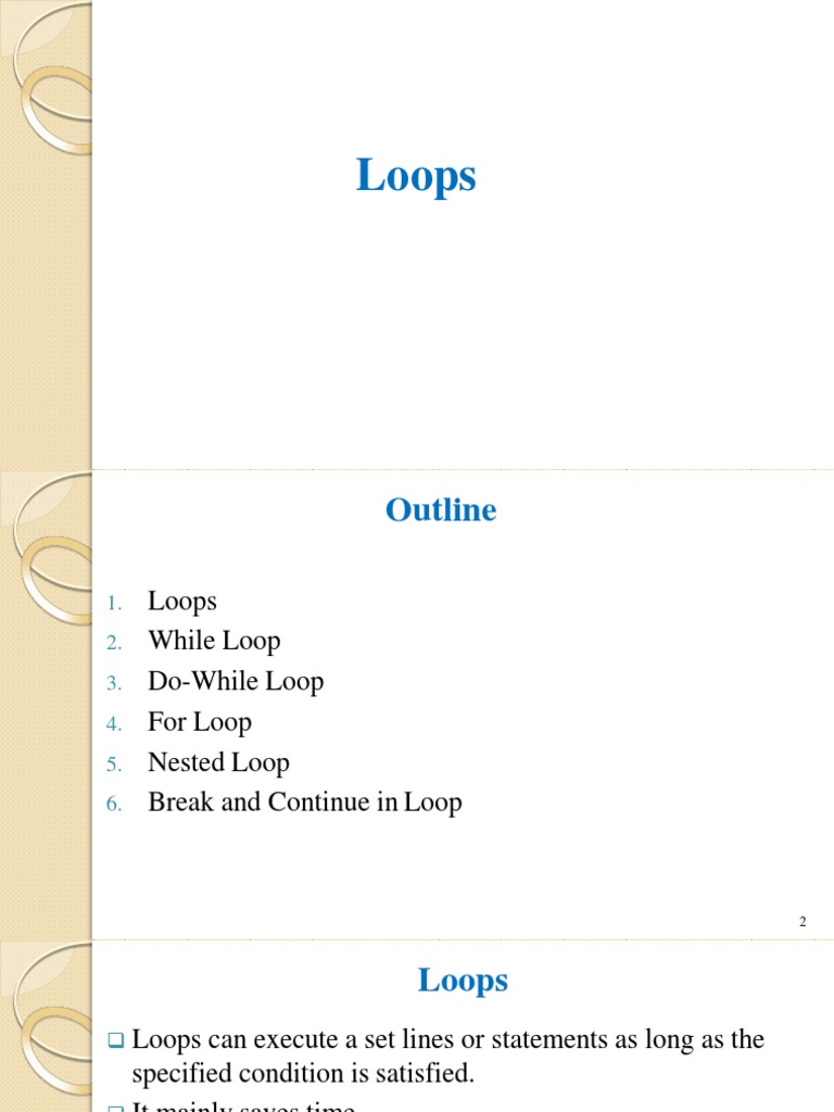 Loops | PDF | Control Flow | Computer Science