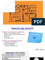 How To Say Sorry