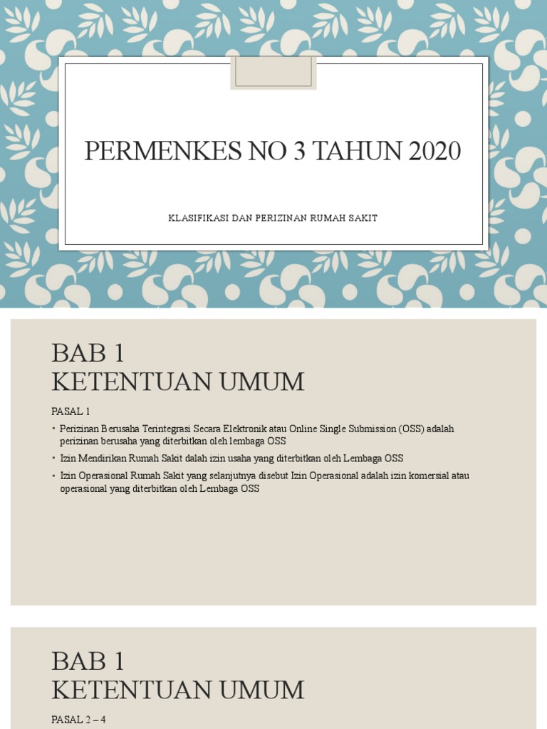 Permenkes No 3 Tahun 2020 | PDF