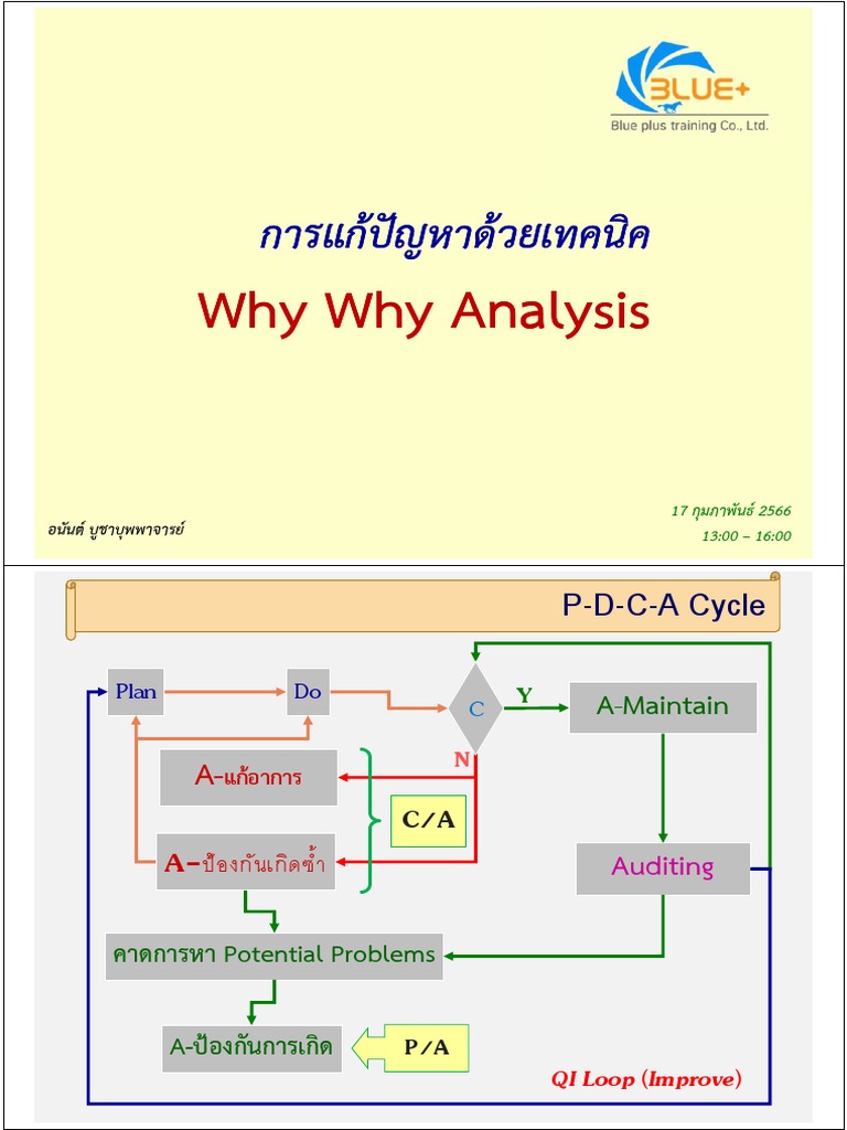 Why Why Analysis Why Why Analysis: P-D-C-A Cycle | PDF