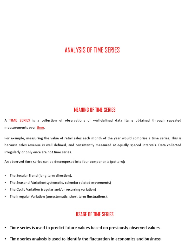 Analysis of Time Series | PDF | Seasonality | Moving Average