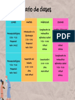 Horario de Clases: Lunes Martes Miércoles Jueves