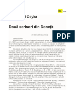 Serghei Osyka - Două Scrisori Din Donețk