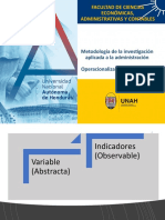 Metodología de La Invesagación Aplicada A La Administración Operacionalización de Variables