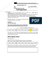Self-Appraisal: Activity Sheet 18