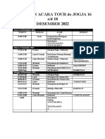 Rundown Acara Tour de Jogja 16 S/D 18 Desember 2022