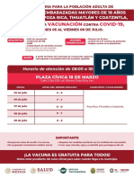 Jornada de Vacunacion de 40 A 49 Primera Dosis POZA RICA TIHUATLAN y COATZINTLA