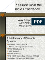Ten Lessons From Pinnacle Systems by Ajay Chopra