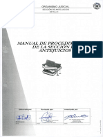 Manual de Procedimientos de La Sección de Antejuicios: Organismo Judicial