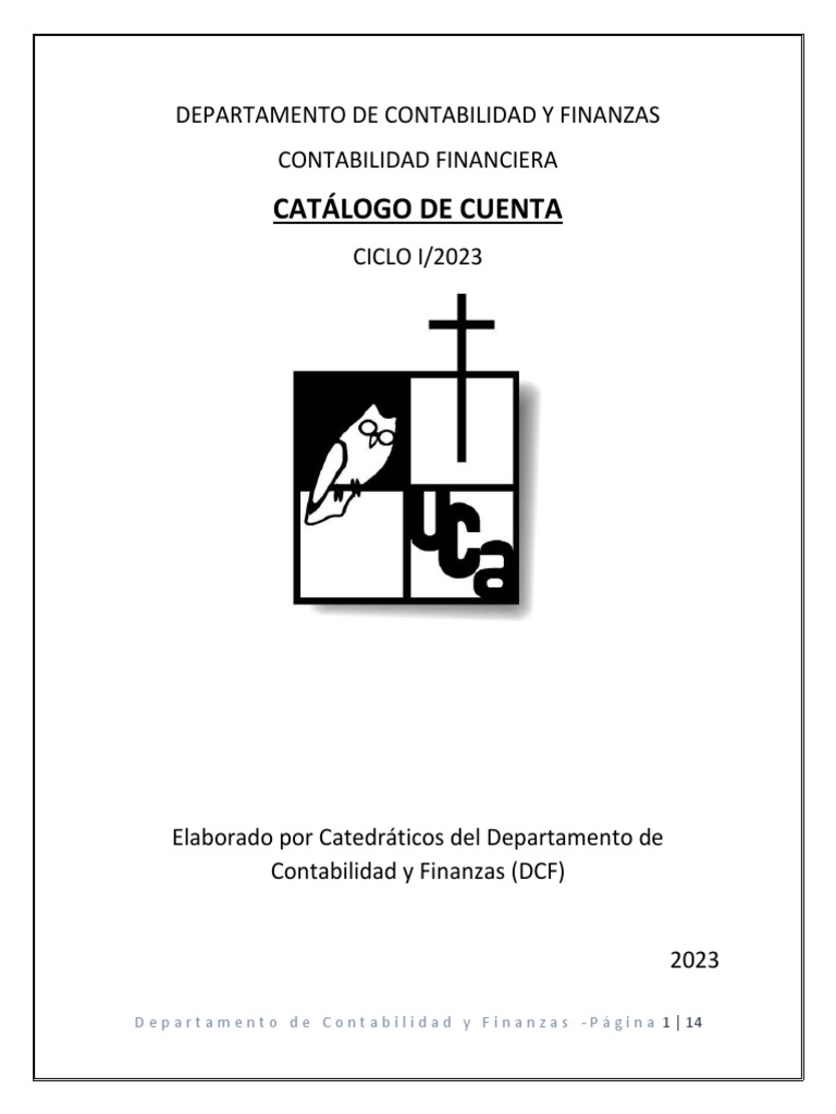 Catálogo de Cuentas 2023 Ministerio Finanzas | PDF | Bancos | Impuesto ...