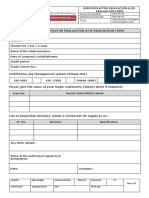 Biis-Sc-02 Subcontractor Evaluation & Re Evaluation Form