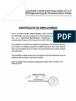 Electrical Technician Employment Certificate