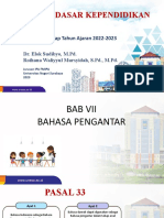 Dasar-Dasar Kependidikan: Semester Genap Tahun Ajaran 2022-2023