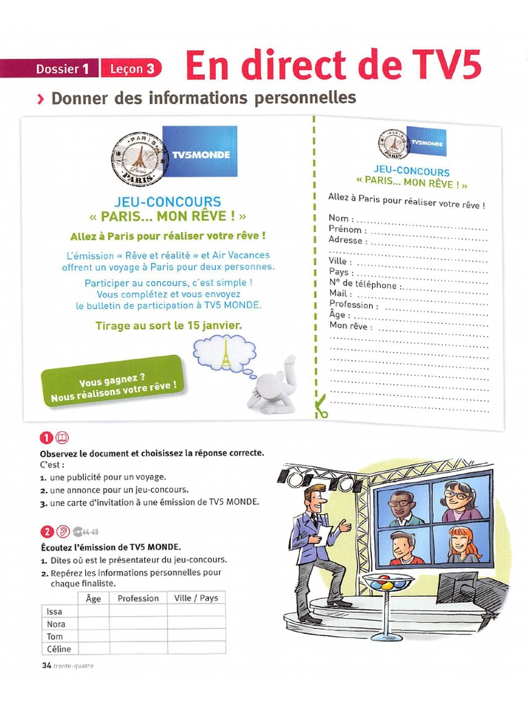 Alter-Ego-A1-Dossier-1-Lecon-3-included-in-midterms French | PDF