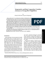 Correlations of Anthropometric and Body Composition Variables