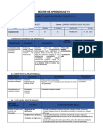 Sesión de Aprendizaje 01: Título: Desarrollamos Una Prueba Diagnostica