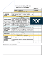 Ficha de Evaluación de Ejecución de Clase