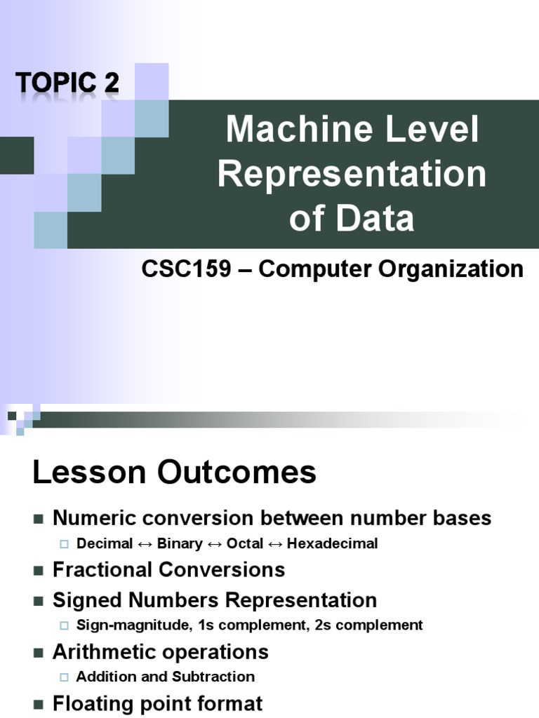 02 MLRepresentationOfData | PDF | Theoretical Computer Science ...