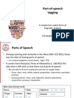 Part-Of-Speech Tagging: A Simple But Useful Form of Linguistic Analysis Christopher Manning