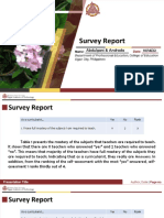 The Teachers as Curricularist Survey Report Presentation