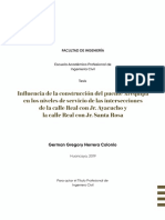 Diagnóstico de la capacidad vial en una intersección