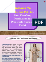 Welcome To: - Your One-Stop Destination For Wholesale Suits in Delhi