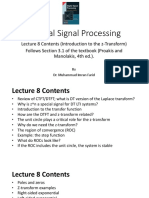 Digital Signal Processing Lecture 8 (Introduction to the z-Transform