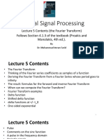 Lecture 5 The Fourier Transform