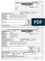 Tax Invoice Cum Acknowledgement Receipt of PAN Application (Change Request)