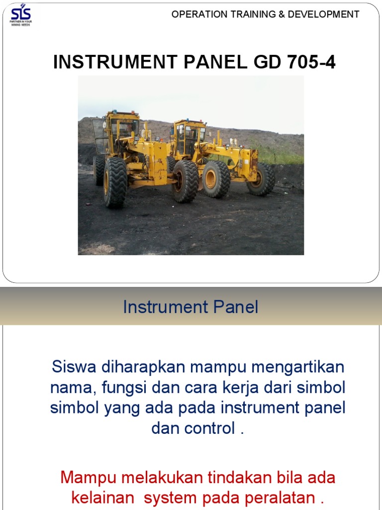 Panel Instrumen Dozer GD 705-4 | PDF