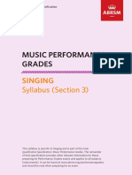 Music Performance Grades: Singing