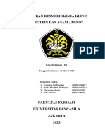 Laporan Resmi Biokimia Klinis "Protein Dan Asam Amino": Fakultas Farmasi Universitas Pancasila Jakarta 2023